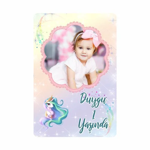 Unıcorn Temalı Doğum Günü Magneti